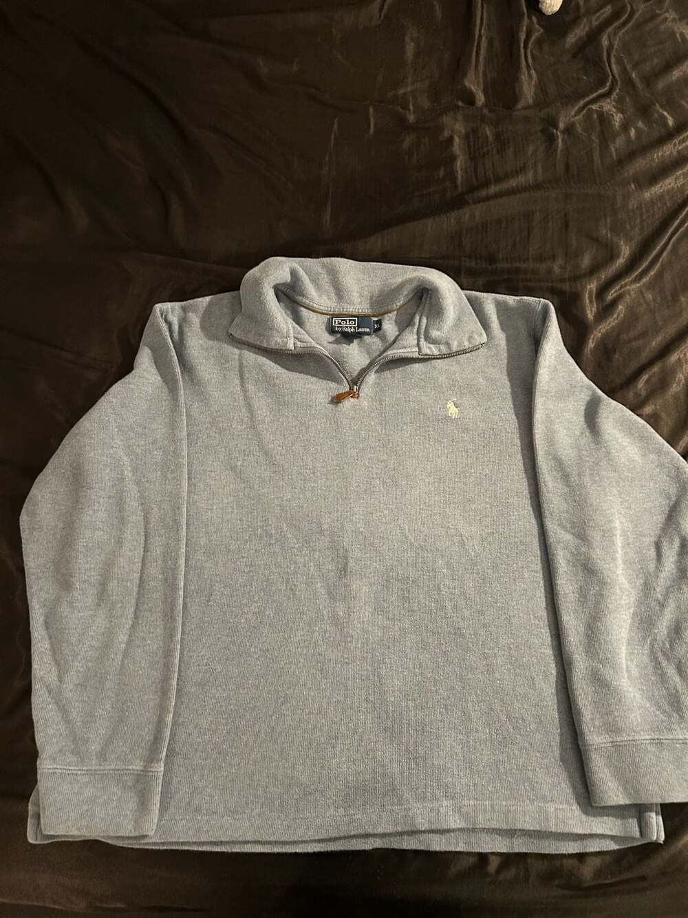 Polo Ralph Lauren Light Blue 1/4 Quarter Zip Sweater Men's Size XL